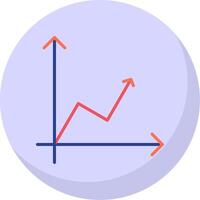 Chart Flat Bubble Icon vector