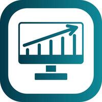 Traffic Analytic Glyph Gradient Corner Icon vector