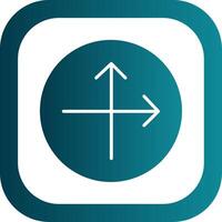 Intersect Glyph Gradient Corner Icon vector
