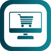 E-commerce Optimization Glyph Gradient Corner Icon vector