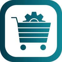 E-commerce Solution Glyph Gradient Corner Icon vector