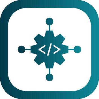 Code Management Glyph Gradient Corner Icon vector