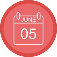 June Line Multi Circle Icon vector