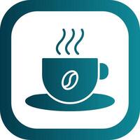 Coffee Cup Glyph Gradient Corner Icon vector