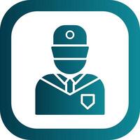 Security Guard Glyph Gradient Corner Icon vector