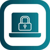 Security Glyph Gradient Corner Icon vector