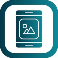 Mobile App Glyph Gradient Corner Icon vector