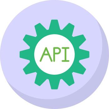 Api Flat Bubble Icon vector