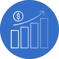 Money Growth Flat Bubble Icon vector