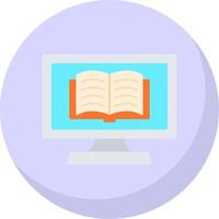 Monitor Flat Bubble Icon vector