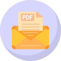 Email Flat Bubble Icon vector