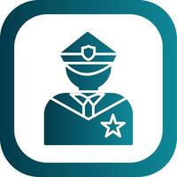 Police Glyph Gradient Corner Icon vector