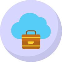 nube plano burbuja icono vector