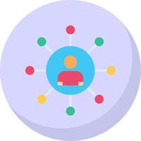 Network Flat Bubble Icon vector