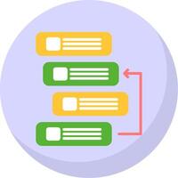 Backlog Flat Bubble Icon vector