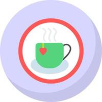 Mug Flat Bubble Icon vector