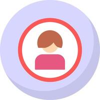 female Flat Bubble Icon vector