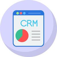 CRM Flat Bubble Icon vector
