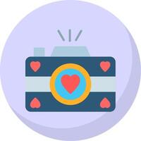 Photo Camera Flat Bubble Icon vector