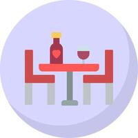 Chair Flat Bubble Icon vector