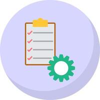 Project Management Flat Bubble Icon vector