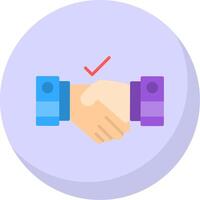 Agreement Flat Bubble Icon vector