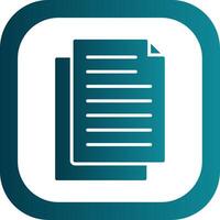 Document Glyph Gradient Corner Icon vector