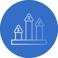 Podium Flat Bubble Icon vector