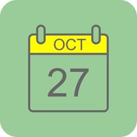 October Glyph Gradient Corner Icon vector