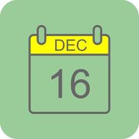 December Glyph Gradient Corner Icon vector