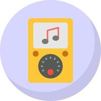 música jugador plano burbuja icono vector