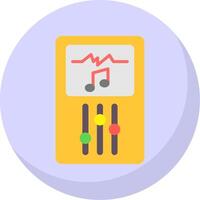 Music Player Flat Bubble Icon vector