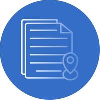 Document Flat Bubble Icon vector