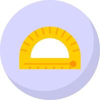 Protractor Flat Bubble Icon vector