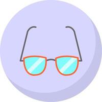 Glasses Flat Bubble Icon vector