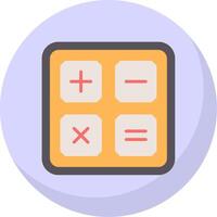 calculadora plano burbuja icono vector