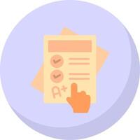 Exam Flat Bubble Icon vector