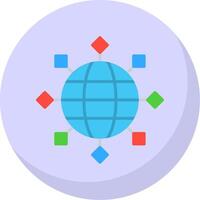 Internet Flat Bubble Icon vector