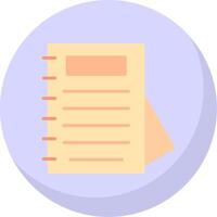 Notepad Flat Bubble Icon vector