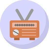 radio plano burbuja icono vector