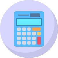 calculadora plano burbuja icono vector