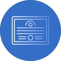 Diploma Flat Bubble Icon vector