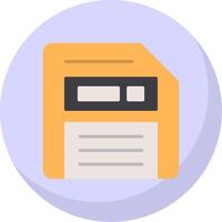 Floppy Disk Flat Bubble Icon vector