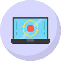 Replay Flat Bubble Icon vector