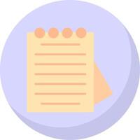 Notepad Flat Bubble Icon vector