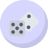 Dice Flat Bubble Icon vector