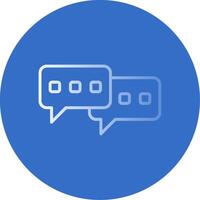 Chat Flat Bubble Icon vector