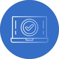 Verified Flat Bubble Icon vector