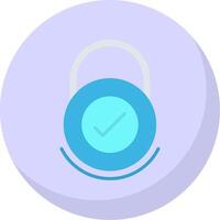 Security Check Flat Bubble Icon vector