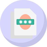 Security File Faceprint Flat Bubble Icon vector